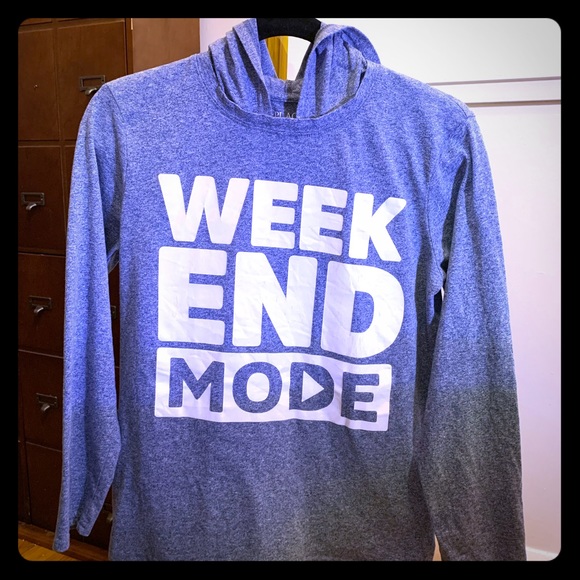 Weekend Mode! Children’s XL long sleeve hooded T - Picture 1 of 6